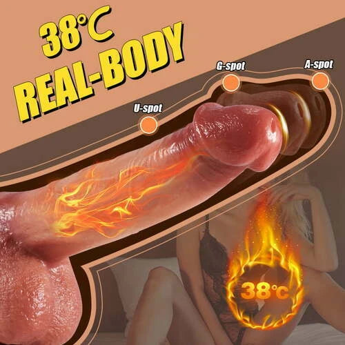Realistic Heating Dildo Vibrator
